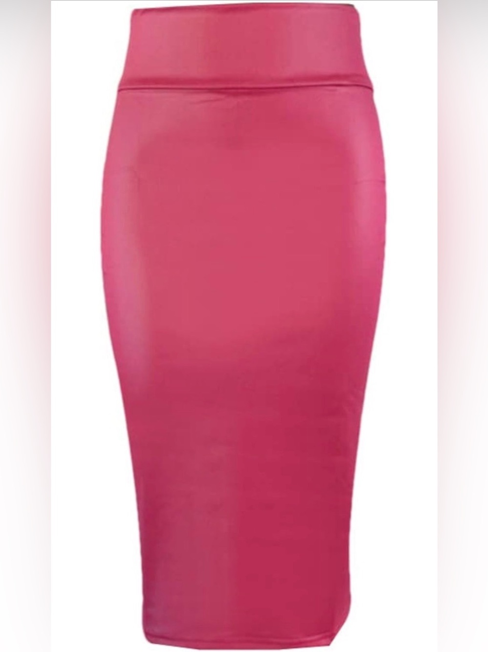 NWOT ~ GoJane Red Leather Look Midi Skirt with Cascading Ruffle